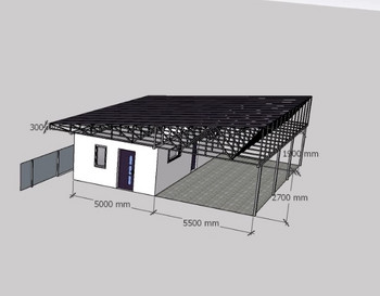 Навес для авто с хоз. постройкой 040
