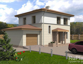 Rg3455 - Компактный коттедж с гаражом